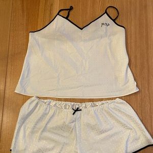 Kate Spade “Mrs” pajama set - tank and shorts, sleep mask